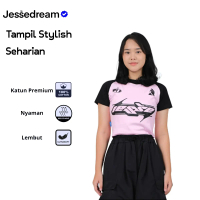 Jessedream - J Bappy C T-shirt Crop Top Fit Crew Neck Fitted Kaos Atasan Wanita Cotton Combed 24s Ny