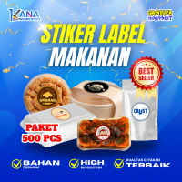 STIKER LABEL MAKANAN (Camilan, Keripik, Nasi Box, Cookies dll)