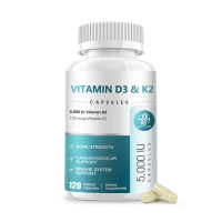 iMATCHME Vitamin D3 5000 IU Vitamin K2 120mg Bổ Sung D3 Tăng Cường Xương, Tim, Răng & Canxi Hỗ Trợ H