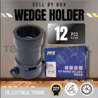 【BULK BUY 12PCS】B22/E27 Wedge Lamp Holder/Socket Light Bulb Holder [Weatherproof] (Black)