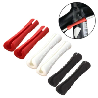 8pcs Bicycle Cable Protector Brake Shift Line Frame Protect Sleeve MTB Road Fixed Gear Bike Universal Red/White/Black Selectable