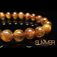 【SUMMER寶石】天然紅銅鈦晶手珠《 20g 》以上(隨機出貨)