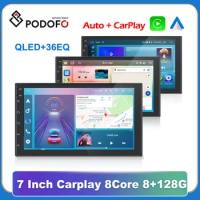 Podofo 8G 128G Car Radio GPS 2 din Android Auto Carplay Universal 7" For Volkswagen Nissan Hyundai Toyota Multimedia Player 2Din