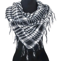 Herauve Sorban Revhci Arab Rumbai / Selendang Sorban Muslim / Sorban Tenun Hitam Putih Unisex sorban