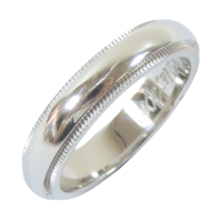 【二手名牌BRAND OFF】Tiffany & Co 蒂芬妮 PT950鉑金 Milgrain Wedding Band 戒指