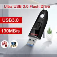 SanDisk Ultra USB 3.0 Flash Drive 16GB 32GB 64GB 128GB 256GB 512GB usb3.0 mini Pen Drive Read Speed up to 130MB/s USB Stick CZ48