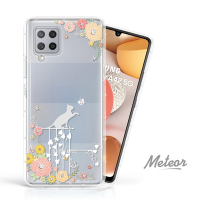 Meteor Samsung Galaxy A42 5G 奧地利水鑽彩繪防摔殼 - 貓咪戀曲