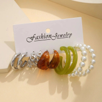 anting wanita elegan Anting jilbab fashion Anting Wanita Bulat hoop Klip Juntai Kait Magnet Plug Tin