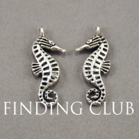 30 pcs Silver Color Sea Horse sea creature Charm Pendant DIY Metal Bracelet Necklace Jewelry Findings A734