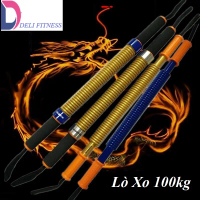 Đồ Long Đao 100kg ( Màu vàng : Nặng 3kg, KT 75*6*6cm) , Thanh Lò xo, Gậy Bẻ Tập Cơ Tay