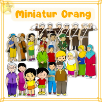 Mainan Edukasi Kayu Miniatur Orang (Keluarga, Muslim, Polisi, Profesi) - Maket Orang – Arimbistar