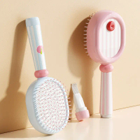 Soft and fluffy scalp massage brush Cute cream style Tall scalp massage brush, hair curling brush, h