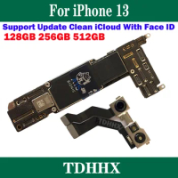 American LL/A Authentic Motherboard For iPhone 13 256g/128g Working Mainboard With Face ID Cleaned iCloud Logic Board ok Plate