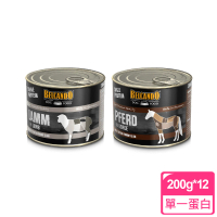 BELCANDO 柏肯特 犬用 單一蛋白質主食罐 200g 馬肉 羊肉 12罐組(狗罐、單一蛋白質、德國)