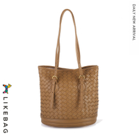 LIKEBAG Tote Bag Leather Weave Large Capacity Tote Bag for Women