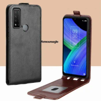 vertical flip case guard on for tcl 40 se / r 40r / 30 v z / 20r 30t retro style soft pu leather cover for tcl 20 r 5g cases