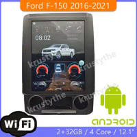 12.1" Android Tesla Style Car GPS Navigation Radio For Ford F-150 2016-2021 2+32