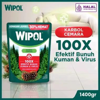 Wipol Karbol Cemara Cairan Desinfektan Lantai Bunuh Kuman & Virus Pouch Jumbo 1400g 1400 g 1.4kg