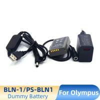 USB DC Charging Cable BLN1 Dummy Battery for Olympus OM-D E-M5 II 2 E-M1 PEN E-P5 BLN-1 Camera DC Coupler PS-BLN1