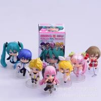 1PCS Random style Anime Model Kawaii Hatsune Miku Action Figures Ornaments Guitar Pvc Figure Model Toys Girl Birthday Gift boxed
