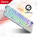 Gamen Titan Pro Mechanical Keyboard 75% Transparan RGB Hot Swappable 81 Tombol