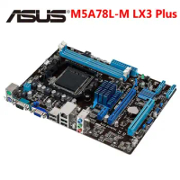 Go! ASUS M5A78L-M LX3 Plus Motherboard M5A78L M LX 3 Plus Socket AM3+ Systemboard DDR3 AMD 760G 16GB