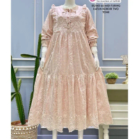 MIDI SALVINA YS KATBOL TWO TONE PREMIUM( SENTA ) Dress Wanita