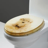 Household cartoon old-fashioned thickened toilet seat cushioning mute resin toilet seat accessories