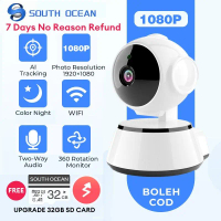 【FREE SD card】South Ocean Q6 PRO CCTV Wireless IP Camera WiFi 1080P HD Indoor Securtiy Alarm Prompt 