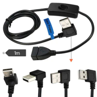 USB Cable with On/Off Switch, USB Extension Inline Rocker Switch for Driving Recorder, LED Desk Lamp, USB Fan, LED Strips