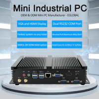 EGLOBAL Industrial Mini PC 10th Gen i7-10510U 16G RAM 1TB SSD Industrial PC HDMI VGA LAN 2*COM Mini Desktop Computer Windows 11