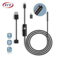 5.5MM 7MM Android Endoscope Mini Camera 3IN1 Micro USB Type-c Borescope Waterproof LED Car Inspection for Sumsang HUIWEI PC AN98