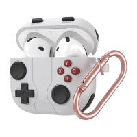 【嚴選】遊戲款防油防塵AirPods Pro2代藍牙耳機親膚矽膠保護套(暖灰)