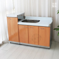 【Abis】豪華款左右兩用不鏽鋼二件組系統櫥櫃-100洗台平台+瓦斯桶台/流理台-多款可選(桶身304)