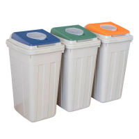 【KEYWAY 聯府】分類附蓋垃圾桶70L（3入）環保回收桶L70