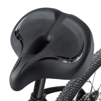 Padded Bicycle Seat Oversized Bicycle Seat Saddle Extra-Wide Design Bicycle Saddle Replacement For Folding Bikes Road Bikes