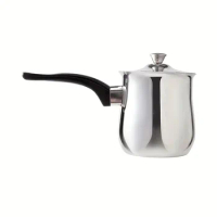 1pc Stainless Steel Coffee Pot, Stainless Steel Latte Art Pot With Long Handle