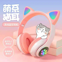 HEADPHONE CAT EAR BLUETOOTH WIRELESS STN 28 / HEADPHONE GAMING