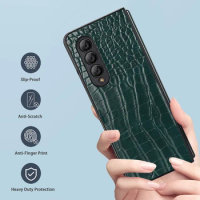Z Fold 3 Funda Case for Samsung Galaxy Z Fold 3 W22 5G Crocodile Pattern Shock proof Protection Mobile Phone Case Cover ZFold3