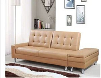 內地直送 - 多功能折叠沙发床日式风格小户型双人组合皮艺收纳实木住宅家具