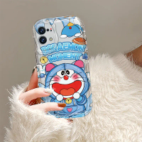 Sarung Telefon Bimbit, Untuk OPPO RENO 7 8 7z 8z 4G 5G, Kucing Biru Doraemon, Corak Ilustrasi Abstra