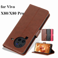 AZNS Vivo X80 Pro Flip Cover Leather Case Fitted Case for Vivo X80 / X80 Pro Phone Bags protective Holster