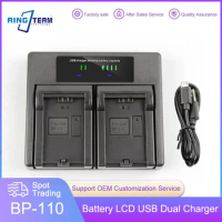 USB Dual Battery Charger for BP-110 BP110 CG-110 CG110 LEGRIA iVIS VIXIA R205 R206 R26 R27 R28 R21 R20 R200 R21 CAmcorder