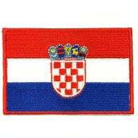 【A-ONE 匯旺】克羅地亞 國旗布藝立體繡貼 外套 臂章 造型 熱燙布貼 士氣章 熨斗袖標 熨燙