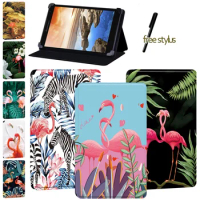 Cover Case for Lenovo Thinkpad Tablet 2/Tab 8/Tab A8-50 A5500/Yoga Tab 4 Plus/Tab S8 - 50/A7-50 A3500 -Flamingo Flip Tablet Case