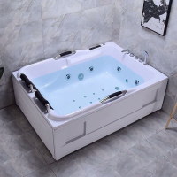 優樂悅~亞克力雙人浴缸情侶浴缸沖浪按摩豪華電腦版智能加熱浴缸