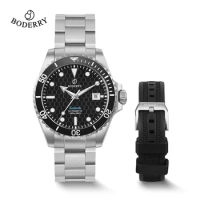Boderry Titanium Diver Watch Automatic Mechanical Wristwatch Mens Seiko NH35 Sport 100M Waterproof Luxury Watches With Free Gift
