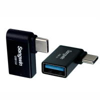 【HongXin】L型充電傳輸轉接頭 Type-C公轉USB3.0母轉接頭