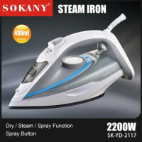 SOKANY 2117 Electric Iron Household Steam Hand held Machine Small Ironing for Clothes