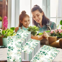 40 cái Tấm lót đĩa Dùng một lần Khăn giấy Bạch Đàn In hình cây xanh Hình vuông Khăn giấy cho bữa tiệ
